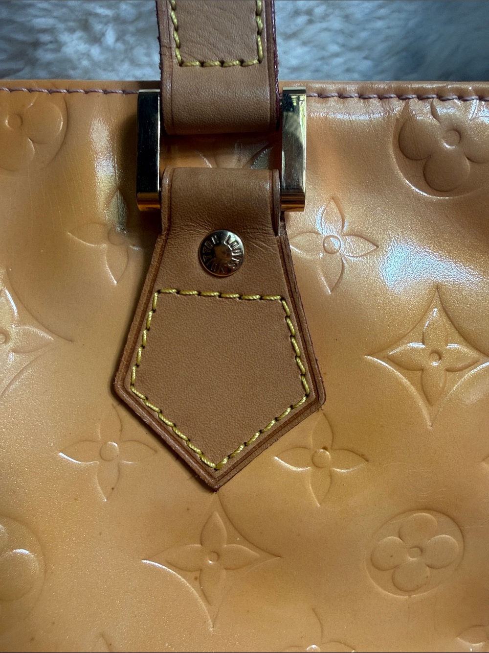 Louis Vuitton GoldPatent Vernis Monogram Tote - Picture 2 of 7